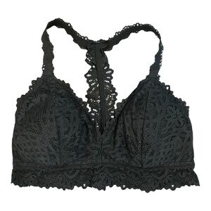 Auden Black Lace Lightly Lined Racerback Bralette Size XXL Women